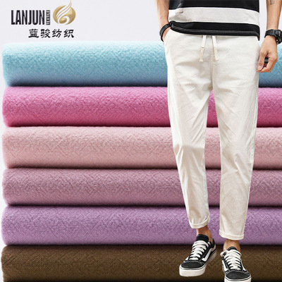 廠家現貨供應16*16水洗棉布砂洗绉肌理紋面料複古漢服演出服面料