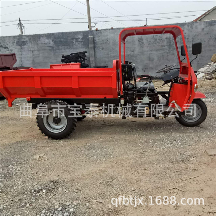 矿用转向性能稳定自卸运料车 单缸柴油动力翻斗车 四轮翻斗车