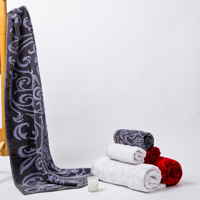 厂家批发 毛巾纯棉加厚提花大浴巾礼品免费定制LOGO一件代发