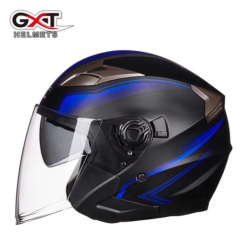 Electric bike helmet motorbike riding winter half helmet autumn and winter unisex helmet e-bike half helmet dual lenses