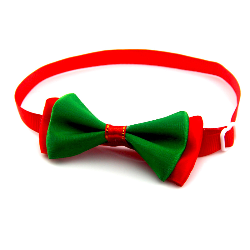 8g Weight Costume Props Event & Party Supplies Pet Accessories Type Of Pet Supplies Christmas Occasion Ribbon Material Christmas Festival Color Block, Polka Dots Pattern All Seasons Season Bowknot Design Casual Style Casual Ribbon Christmas Color Block Polka Dots Bowknot Pet Accessories 4