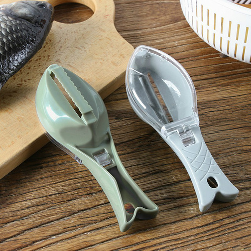 Practical fish scale planer with lid for killing fish, manual fish scale scraper tool, home kitchen gadget to remove scales