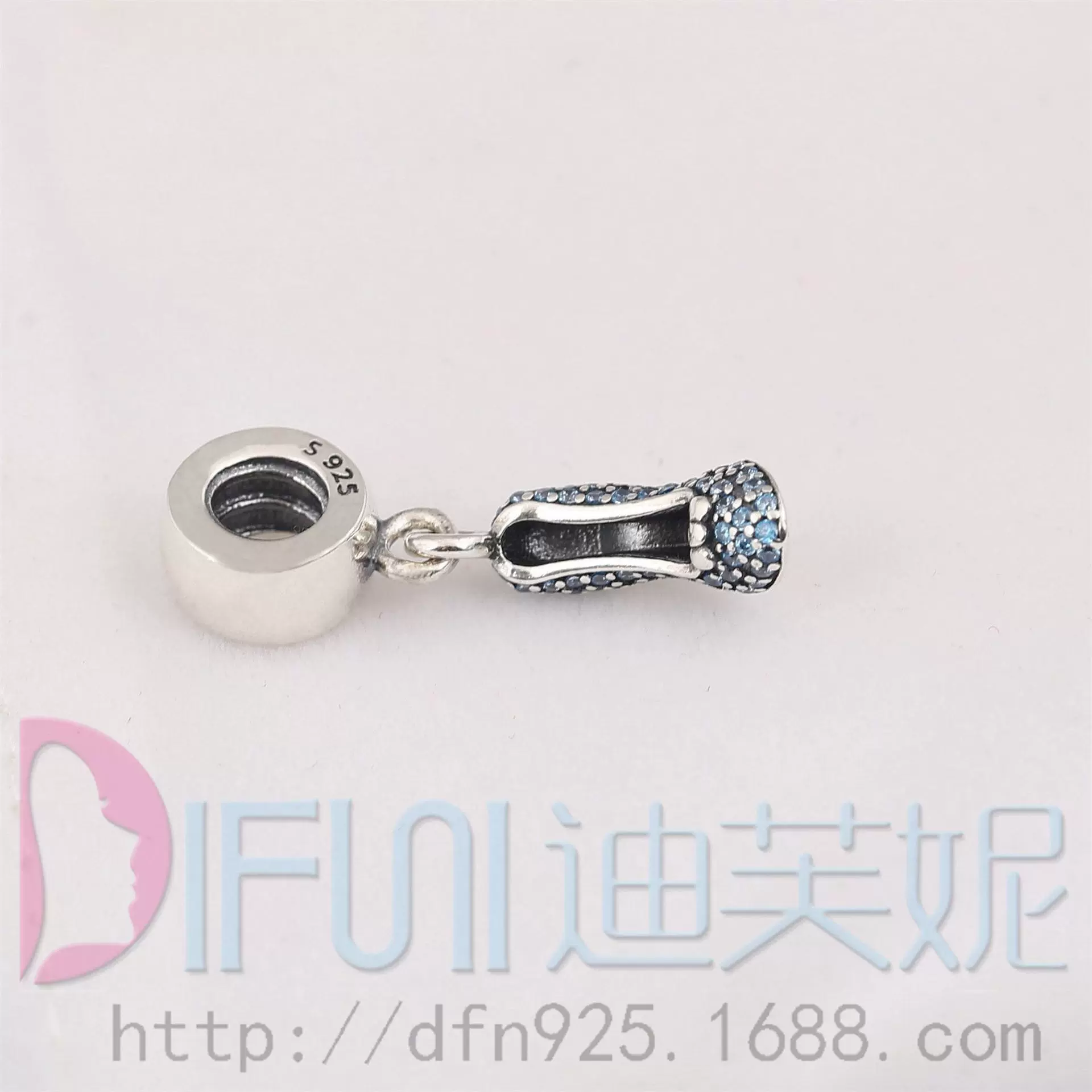 Diphne s925 silver bracelet diamond Cinderella crystal shoe pendant