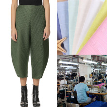 欧美网红褶皱宽腿铅笔七分裤长裤女网红大牌同款褶皱风来样订制