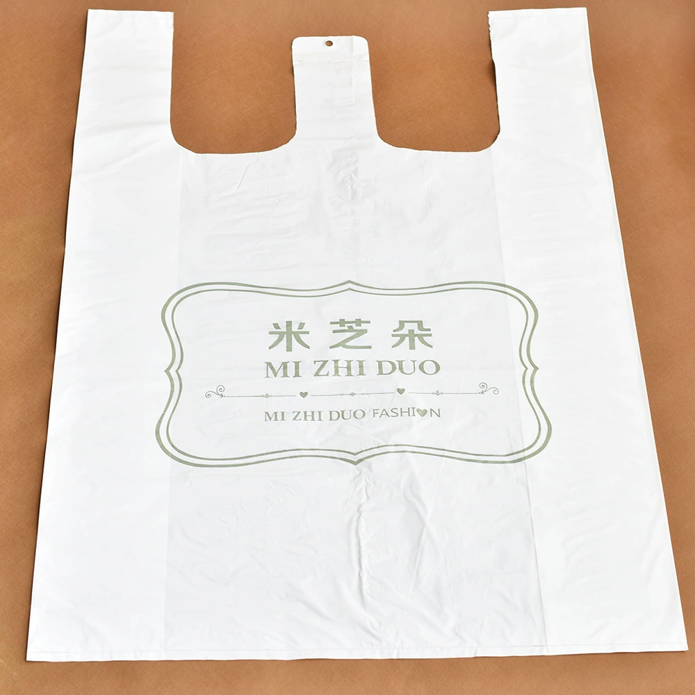 По молока белый новый материал цветной печати пищевой мешок жилет мешок супермаркет сумка мешок одежды