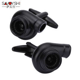 萨瓦仕品牌黑色鼓风机法式袖扣衬衫男袖扣法式衬衫商务礼品袖钉