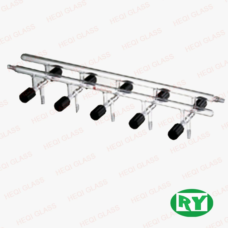 Heqi производитель прочности, высокий боросиликат 3,3, высоковакуумный дверной стопор, двойной выхлопной корпус, диспенсер, двухрядная труба, 234, дверной стопор