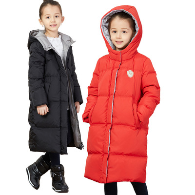 2019 children Down Jackets new pattern CUHK Down Jackets Mid length version thickening Hooded Down Jackets Manufactor Direct selling