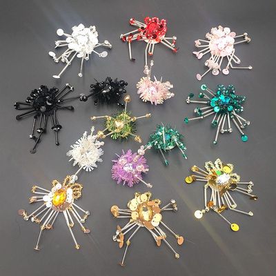 Manufactor goods in stock Multicolor Hand-beaded accessories Snowflake Sequins Beads Tube Garment Decoration patch Shoeshine Cloth sticker