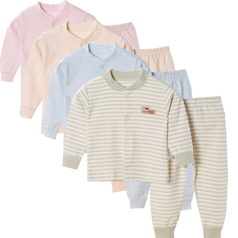 2018新款 婴幼儿彩棉套装香蕉领带裤儿童内衣新生儿衣服一件代发