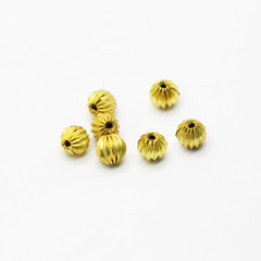 diy手工飾品配件古風南瓜串珠隔珠 電鍍多規格紋路燈籠散珠批發