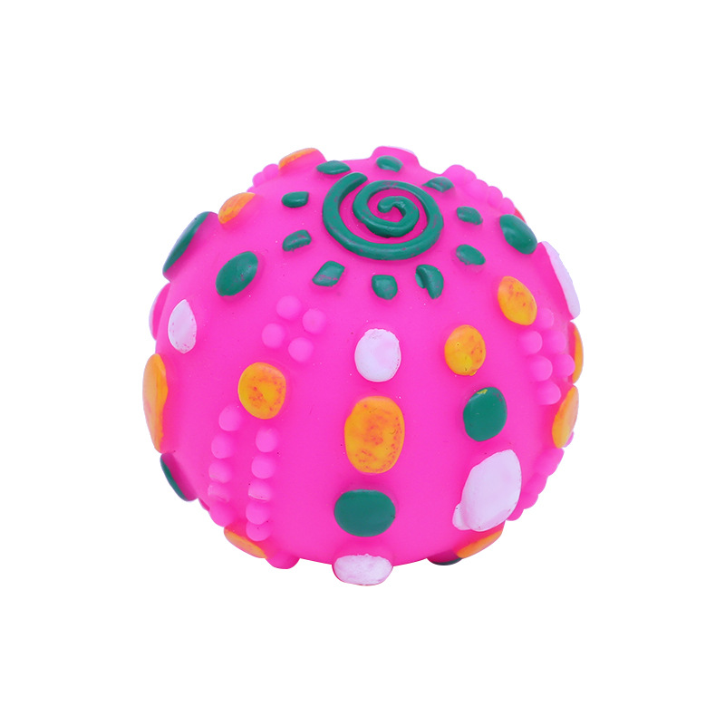 Pet Thunder Ball juguete creativo PVC vinilo perro teether bola juguete lanzar sonido juguete suministros para mascotas