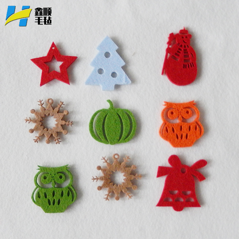 厂家定制新款毛毡圣诞树挂件diy手工无纺布制品毛毡挂件批发 阿里巴巴