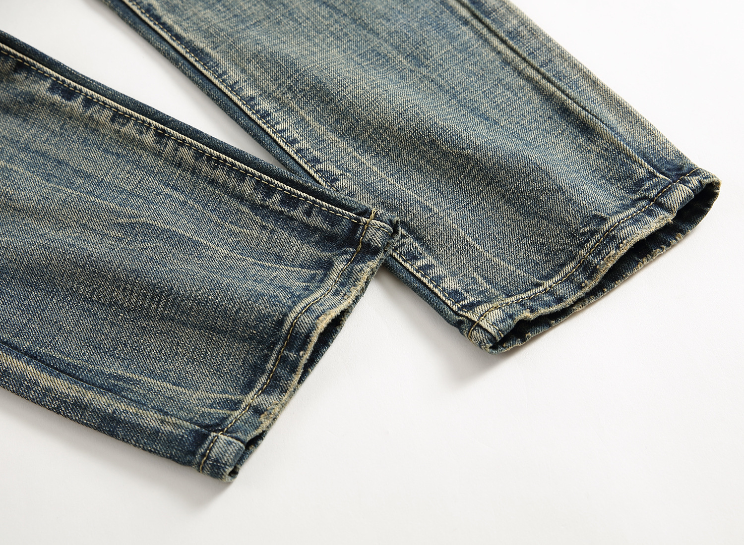 boy Cross-Border Exclusive Foreign Trade Ripped European And American Fashion Slim Fit Trendy Straight Men's Jeans_viptrois.com