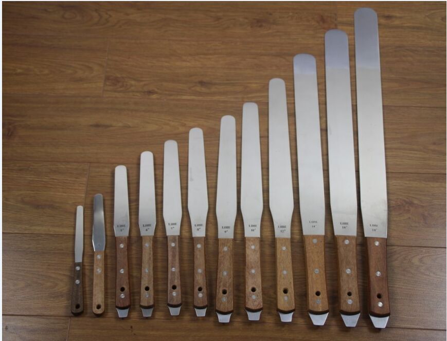 调墨刀4-18寸不锈钢丝印油墨调油刀锡膏刮刀弯抹刀调漆搅拌刀带撬