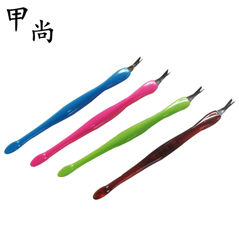 新款指甲挑工具批发  指甲锉刀 不锈钢去死皮叉 美甲工具死皮推