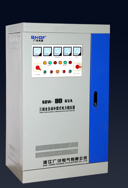 广伐三相补偿式电力稳压器SBW-50KVA/50KW机床数控印刷机CT设备