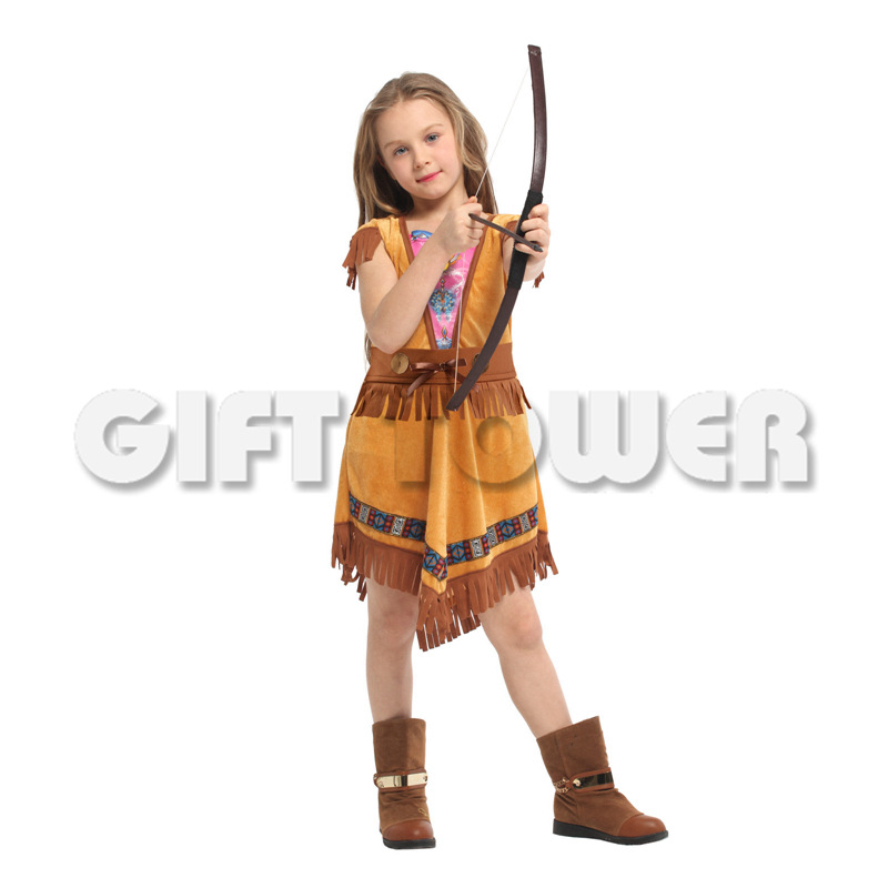 狂欢节服装舞台表演服G-0305可爱印地安公主角色扮演服装万圣节表演服装详情图3
