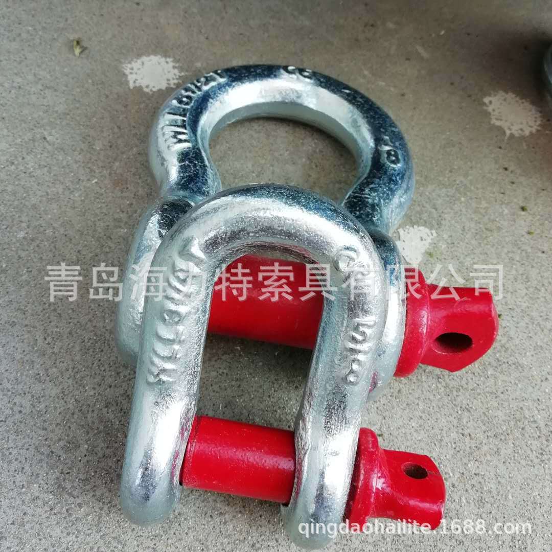 生 产多规格d形卸扣 高强度起重卸扣链条连接器U型卡环锁扣钢扣