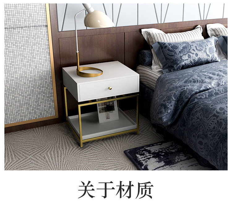 Perfect Luxury Modern Iron Casting Golden Nightstand Coffee End Bedside Table Home Furniture Nightstands Cabinet Cupboard Living Room 3