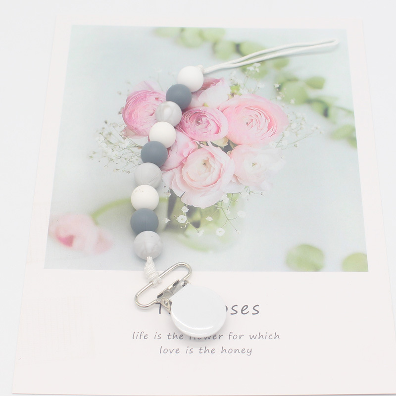 INS silicona chupete cadena AliExpress Amazon popular anti-gota cadena chupete clip bebé anti-perdido cadena