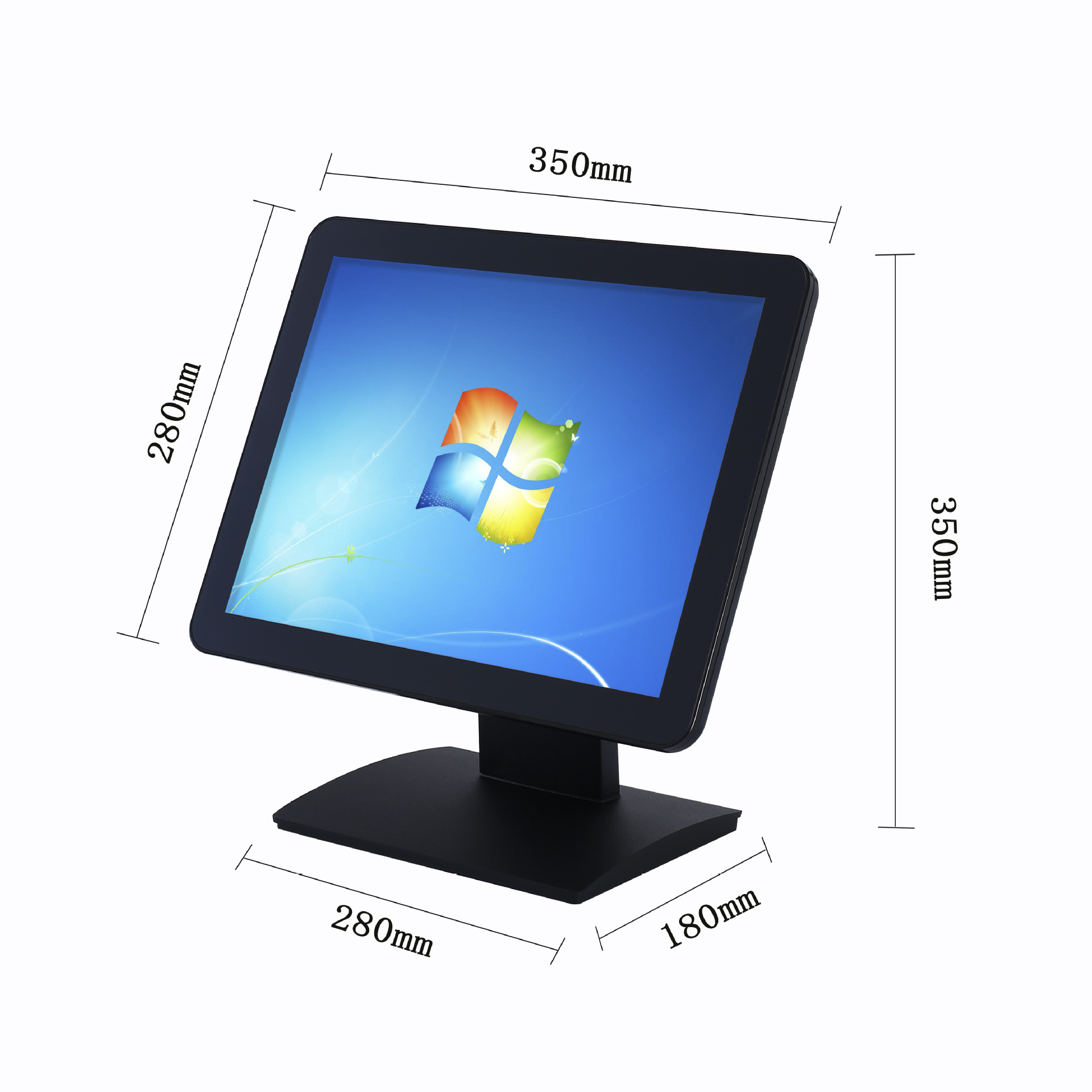 工厂直供外贸出口美观铝合金各类POS机显示器底座触摸显示器外壳