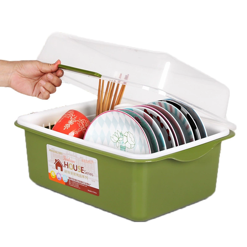 舜利 Plastic cupboard flip-top kitchen storage rack tableware storage box drain rack dish rack dish rack wholesale
