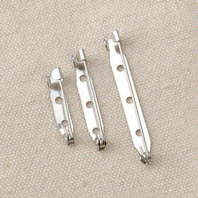 DIY发饰配件 简易银色安全别针胸针插针 手工粘贴材料 25/35/45mm|ms