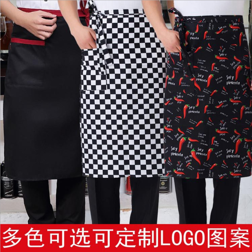 半截短款围裙跨境厂家批发 防油污半身围腰 餐饮厨房厨师工作围裙