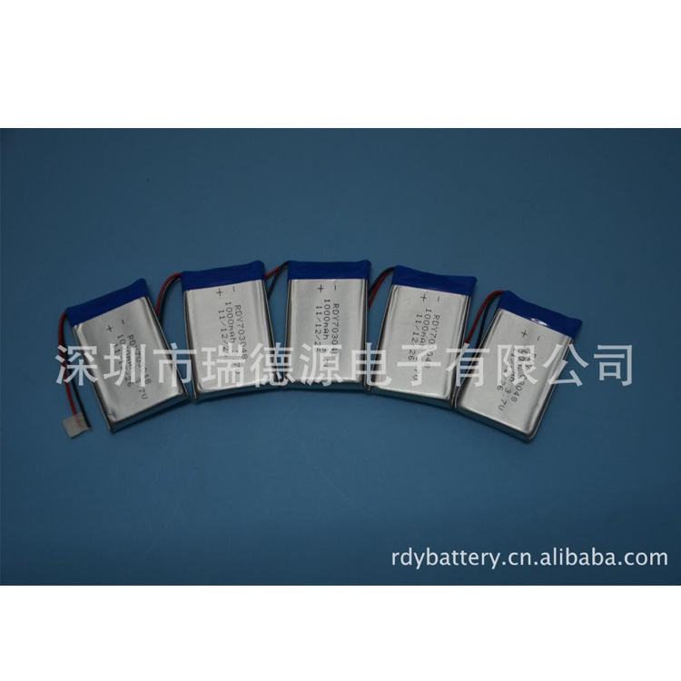 大量销售 703048-1000mAh聚合物锂电池可定制便携式电子产品