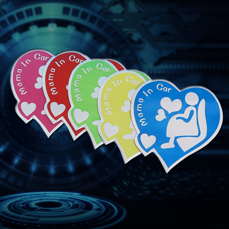 廠家車標定制車身貼金屬車貼個性愛心孕婦標貼自粘貼LOGO金屬貼