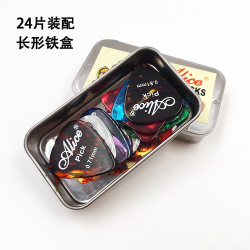 Alice picks 12 pieces, folk acoustic guitar picks, electric guitar picks 24 pieces, boxed wholesale