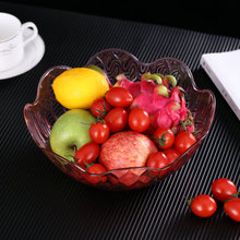 厂家透明家用水果盘 亚克力糖果盘 圆形塑料水果盘