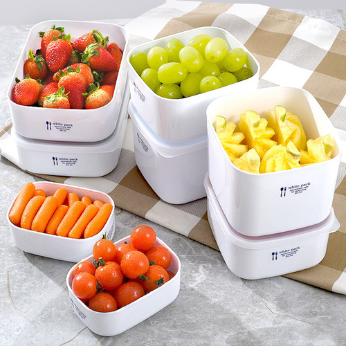 Japan imported lunch box for office workers, microwave oven heated lunch box, refrigerator special fruit storage plastic crisper