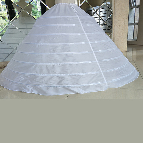 Wholesale foreign trade eight steel ring skirt support bridal wedding dress tutu performance petticoat 8 rings yarnless enlarged skirt white
