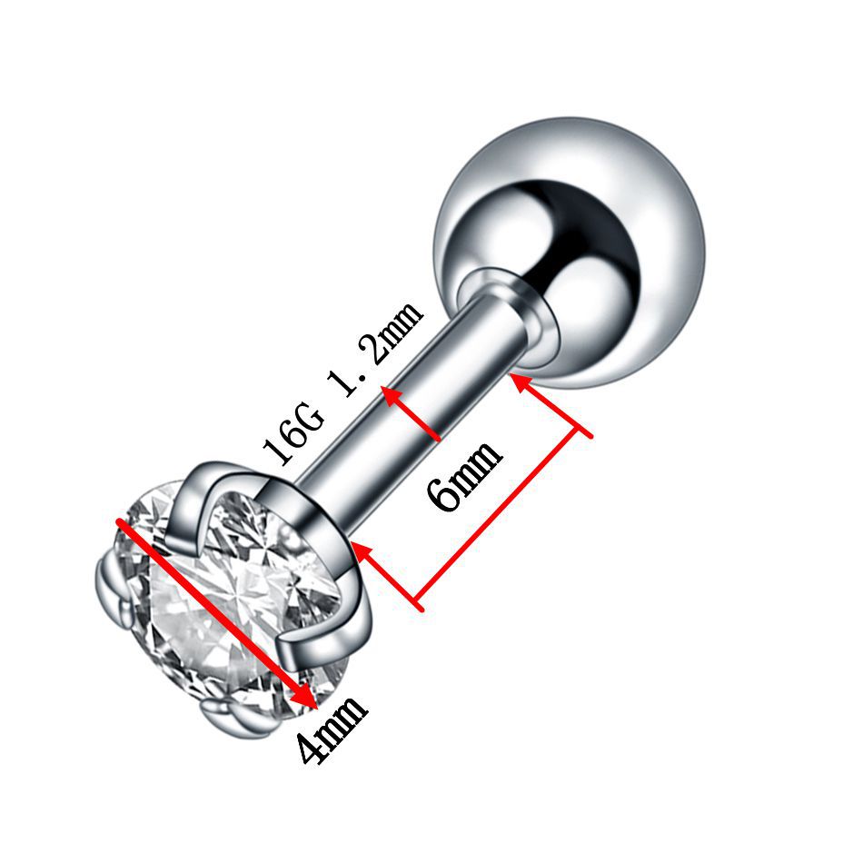 Mode Géométrique Acier Inoxydable Incruster Zircon Boucles D'oreilles 1 Pièce display picture 1