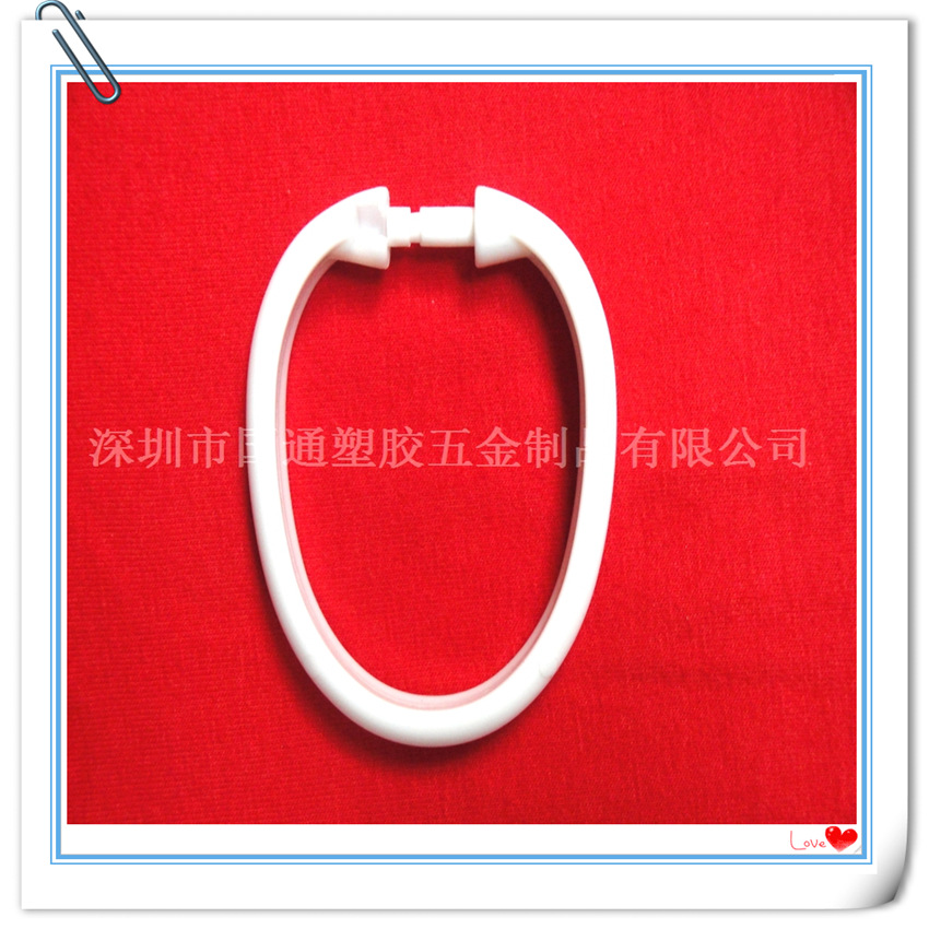 出口新款品质透明K胶O型钩 梨形浴帘钩 塑料C形挂钩全新材料
