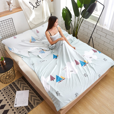 酒店旅行隔髒睡袋出差賓館醫院便捷式防髒睡袋親膚透氣戶外睡袋