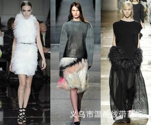 温册羽毛热销12-15cm鸵鸟羽毛布边舞台演出服装饰diy耳环毛毛丝详情图18