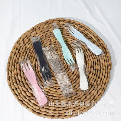 Manufactor wholesale Cake wave Disposable Fork Fruit fork Fork disposable thickening