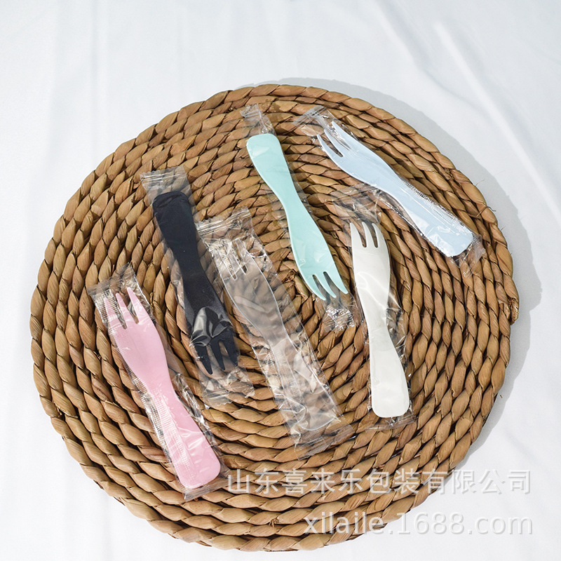 Manufactor wholesale Cake wave Disposable Fork Fruit fork Fork disposable thickening