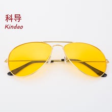 新款韓版太陽鏡金屬墨鏡3026金黃片夜視鏡時尚蛤蟆鏡批發供應