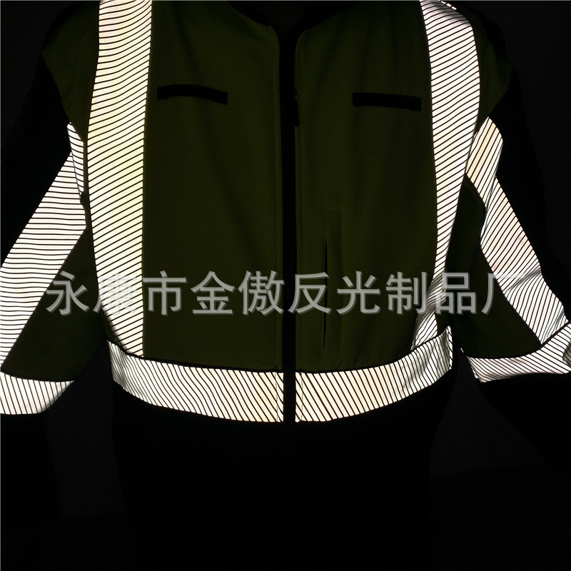 反光热转印膜 国产亮银斜纹反光膜反光条反光带 用于安全服T恤