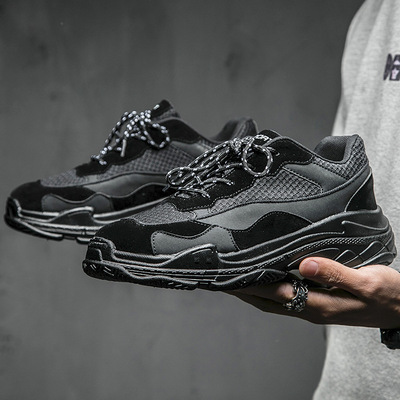 ulzzang鞋子男休闲鞋男士厚底增高运动鞋ins超火的鞋子男鞋春季潮