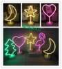 2018 Explosive money led Desktop The neon lights Moon Flamingo love pineapple decorate base Night light wholesale