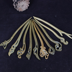 Vintage Green Sandalwood Hairpin, Wooden Hairpin, Ethnic Hairpin, Ancient Accessory, Lady's Gift, Manufacturer Wholesale Supply