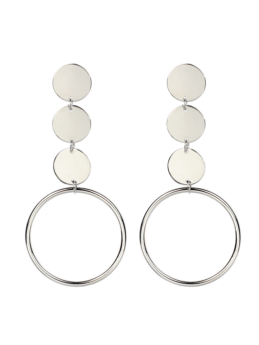 Korean Exaggerated Casual Fashion Ring Long Earrings Wholesale display picture 3