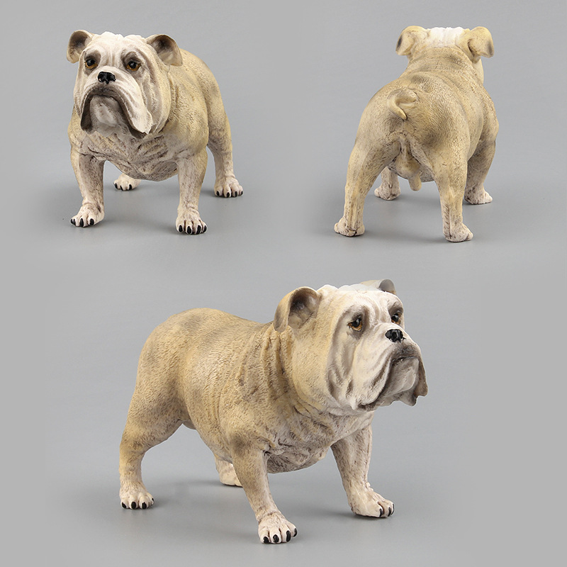Venta caliente transfronteriza simulación infantil aves de corral modelo animal jugar juguete bulldog malvado perro modelo animal adornos