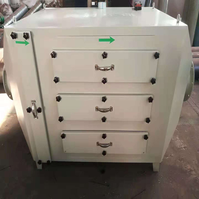 厂家供应碳钢喷塑活性炭吸附装置除臭设备|ms