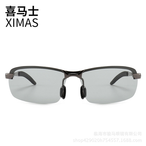 New style photochromic polarized sunglasses 3043 day and night dual-use driving glasses fishing night vision polarized lenses